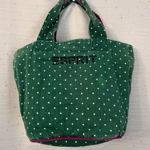 Vintage Esprit green polka dot small bag